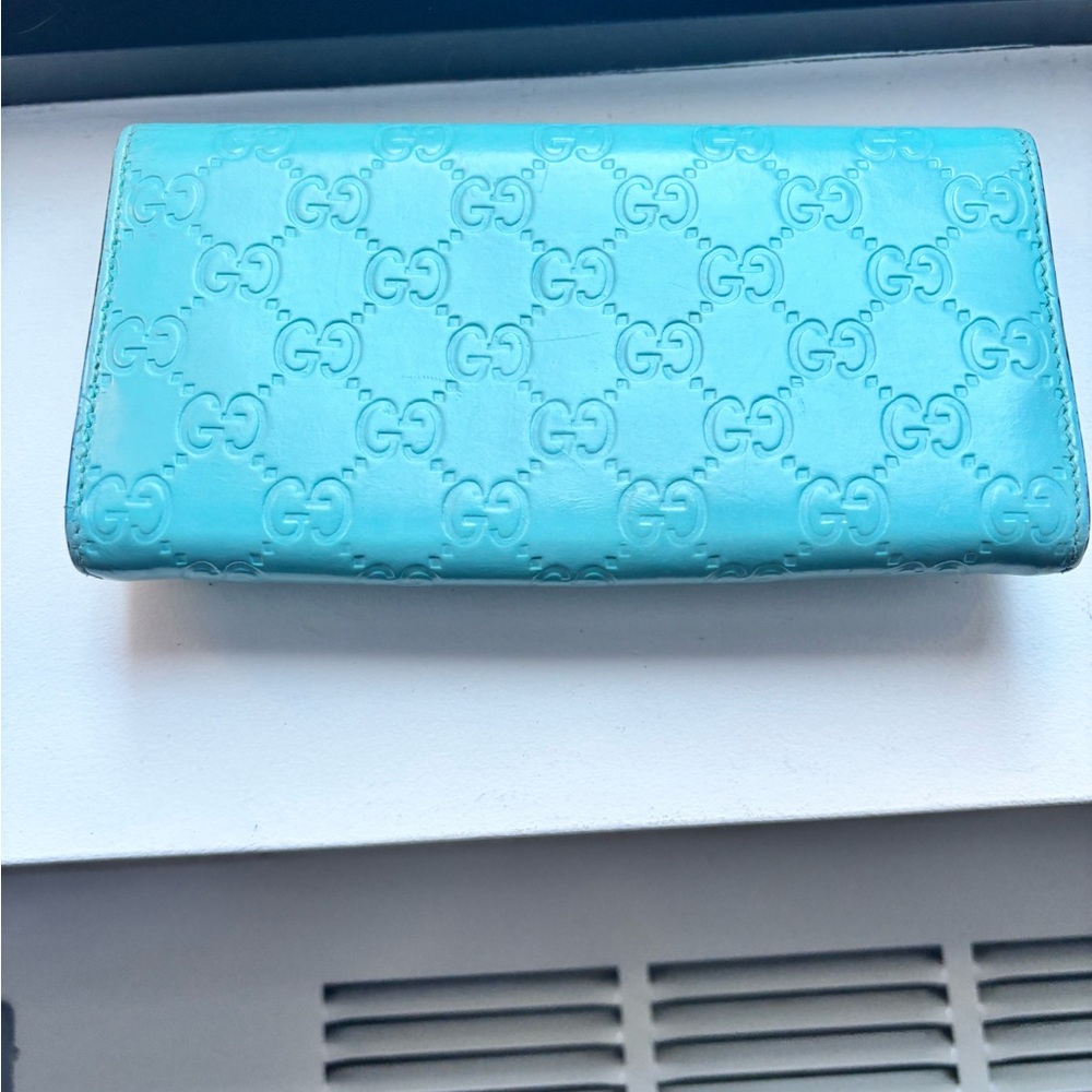 AUTHENTIC GUCCI Guccissima GG Embossed Continental Leather Wallet - Picture 6 of 11